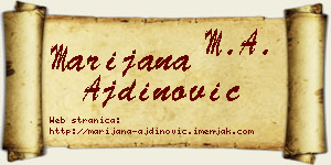 Marijana Ajdinović vizit kartica